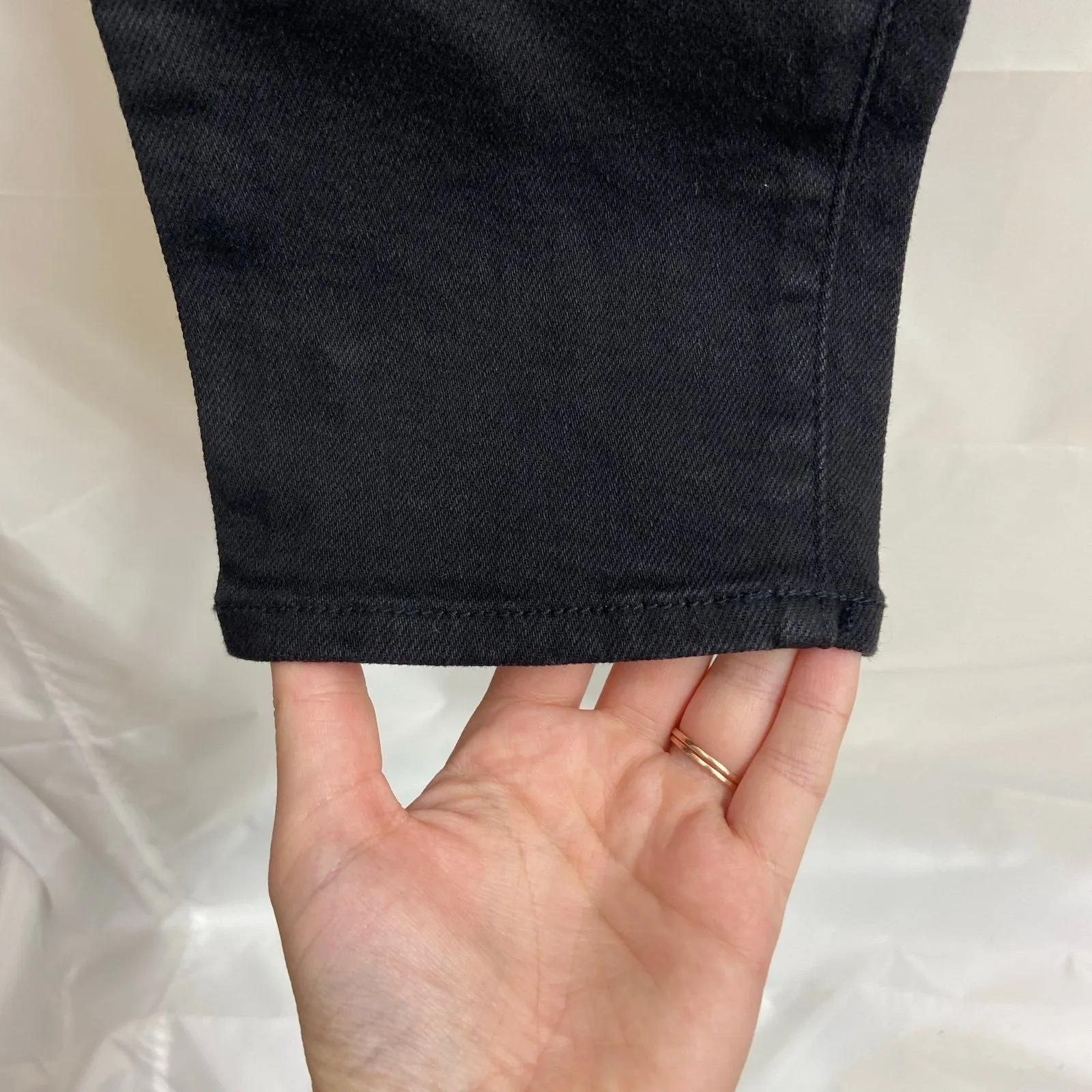 Gloria Vanderbilt women's black stretch high rise skinny denim jeans casual L - Image 4