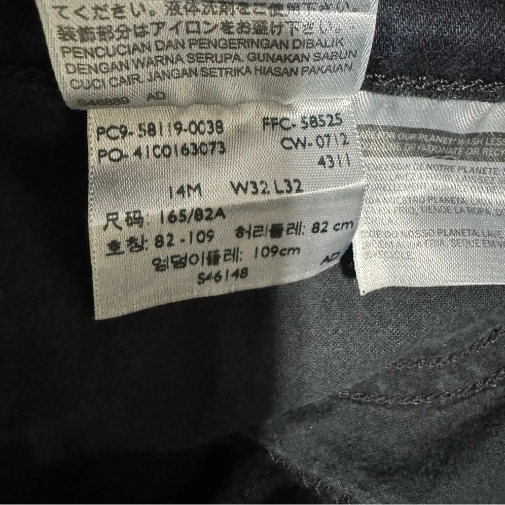 Levi's Women Black Perfectly Slimming 512 Straight Leg High Rise Jeans W32 L32 - Image 9