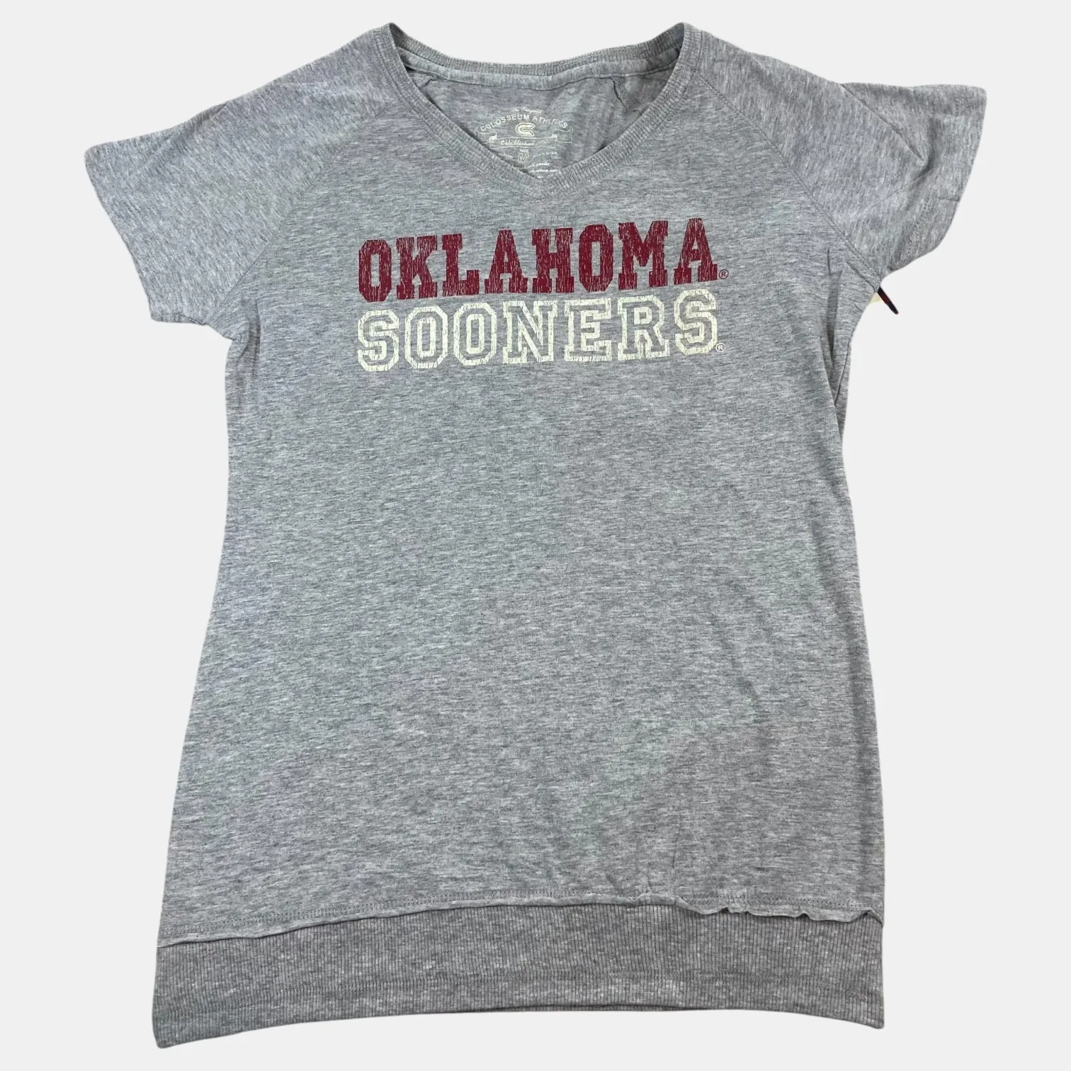 Colloseum Athletics Shirt Women's Oklahoma Sooners Gray V - Image 2