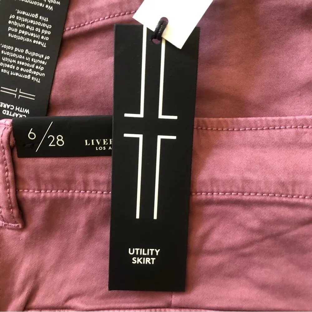 Liverpool Los Angeles NWT Casual Cool Utility Skirt Victorian Mauve Size 6/28 - Image 10