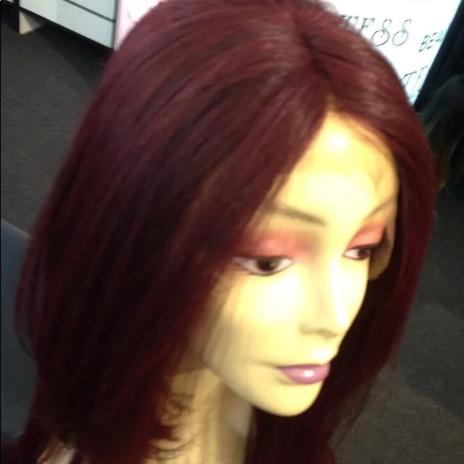 Burgundy Wig Long layers Lacefront Wig Chicago wig - Image 2