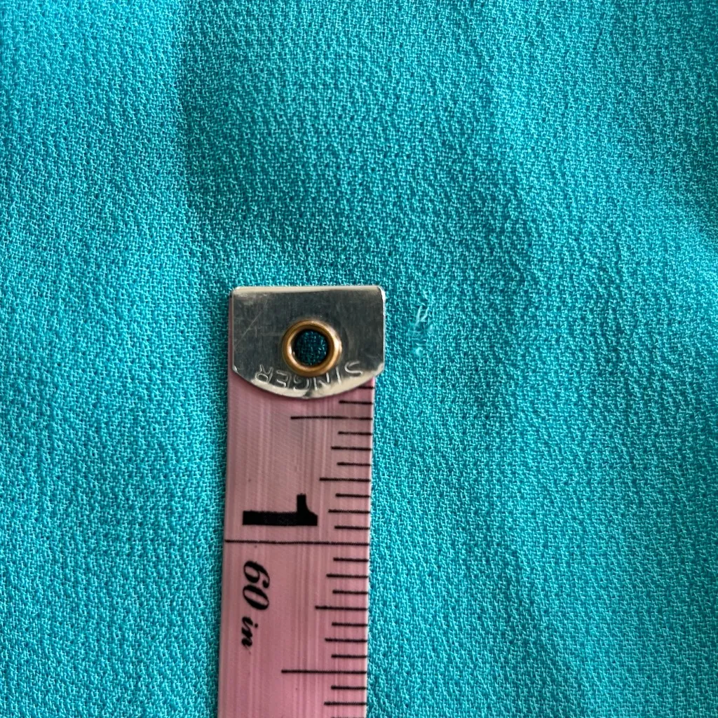 John Mark Blue Chiffon Floral Embroidered 3/4 Sheer Sleeve Notch V Neck Tunic 2X - Image 12