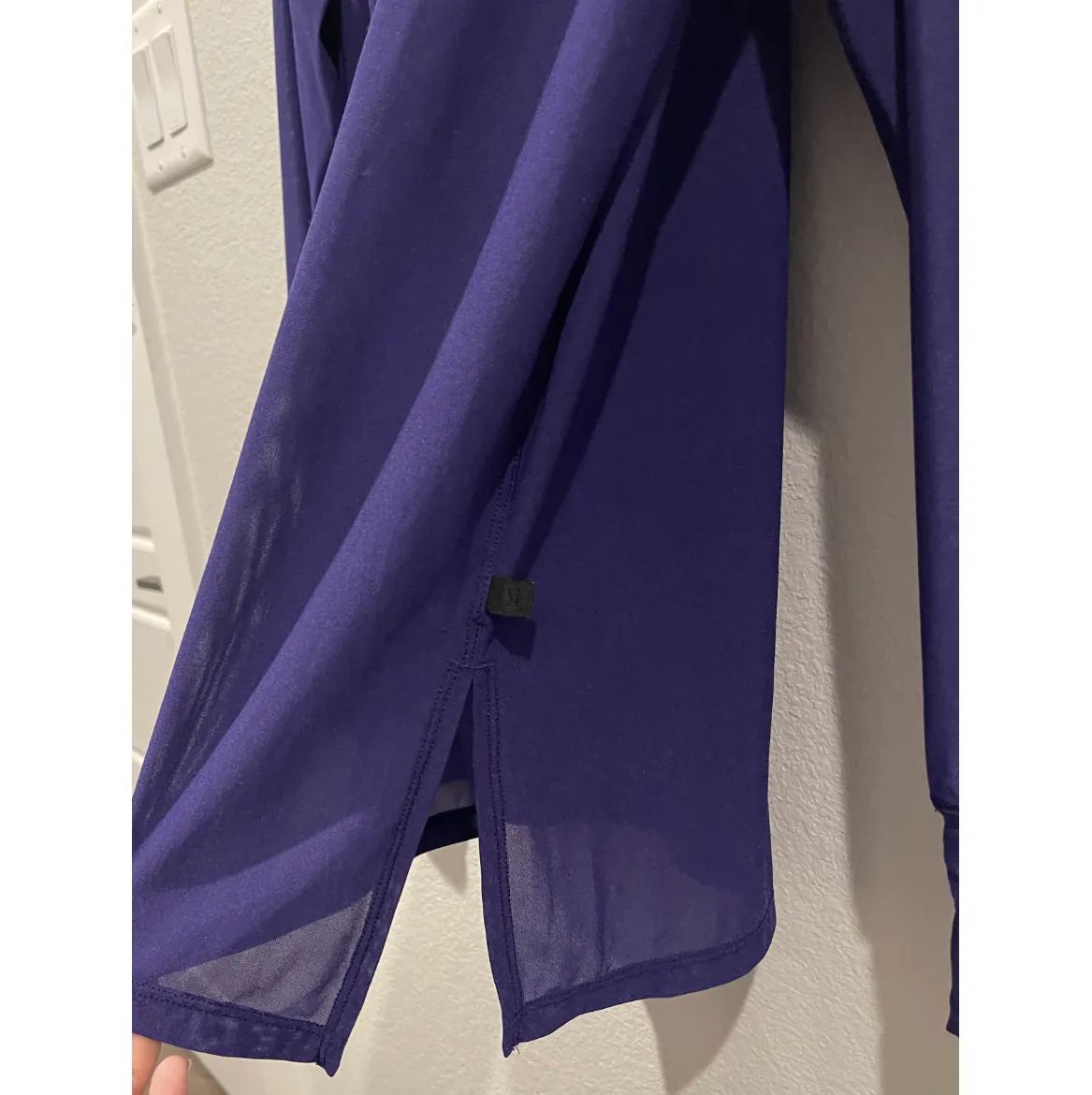 Lululemon  Sheer Get Low Long Sleeve Blue Purple Activewear Top - Image 5