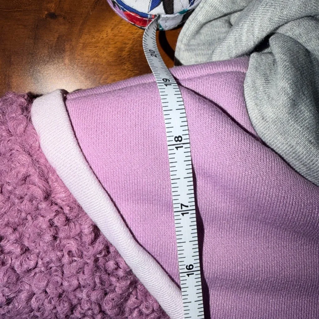 For Love & Lemons Purple Cropped Sherpa Half - Image 8