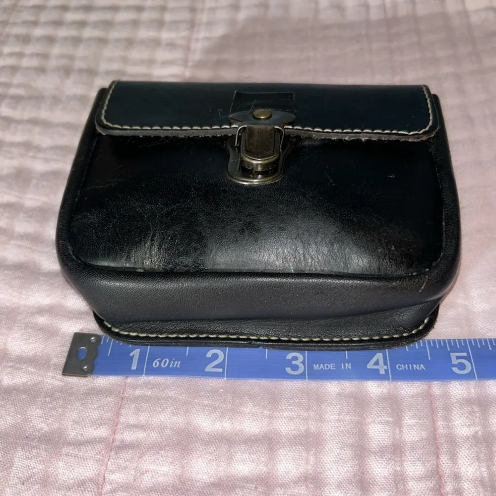 Vintage Black Genuine Leather Pouch for Belt - Image 6