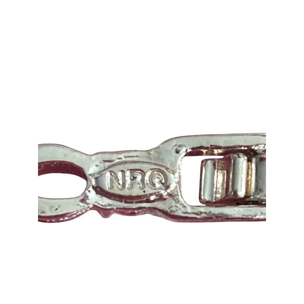 Vintage Avon NRQ Breast Cancer Pink Ribbon Link Bracelet Rhinestones 7" Estate - Image 4