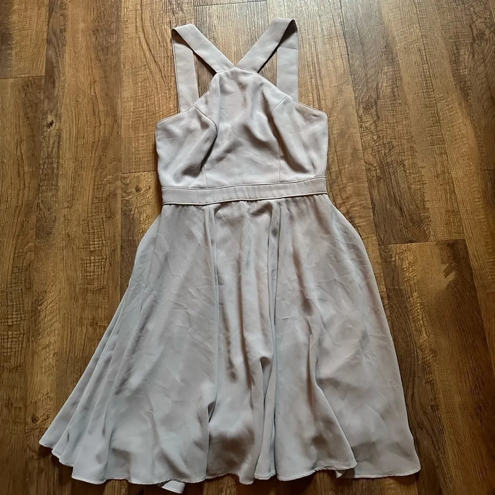 LULU’S Forevermore Grey Skater Dress - Image 2