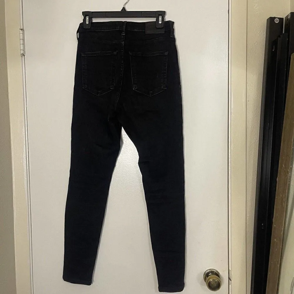 Everlane High waist skinny stretch black wash jeans size 28 regular - Image 6
