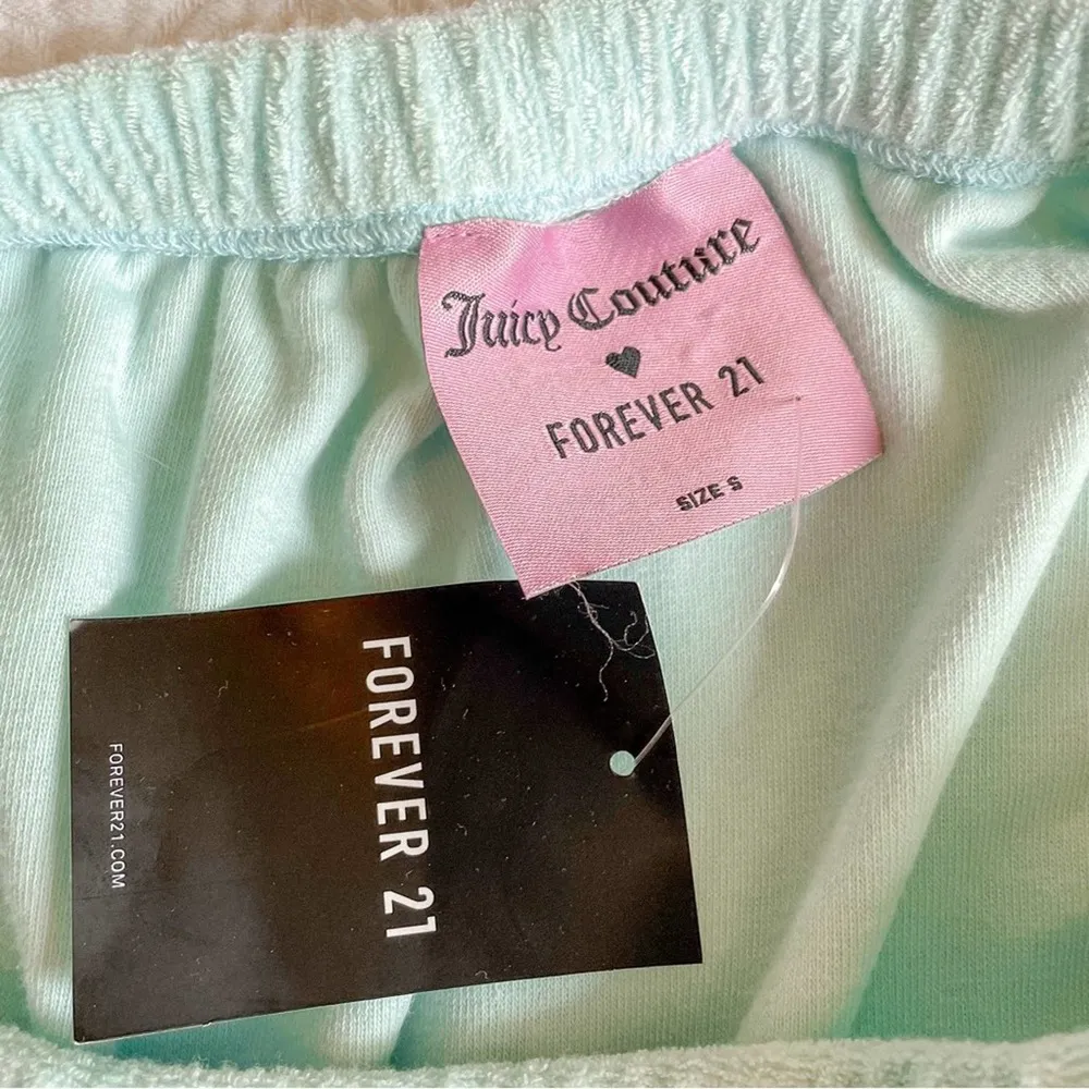 NEW Forever 21 x  Terry Cloth Romper Mint Blue Small - Image 4