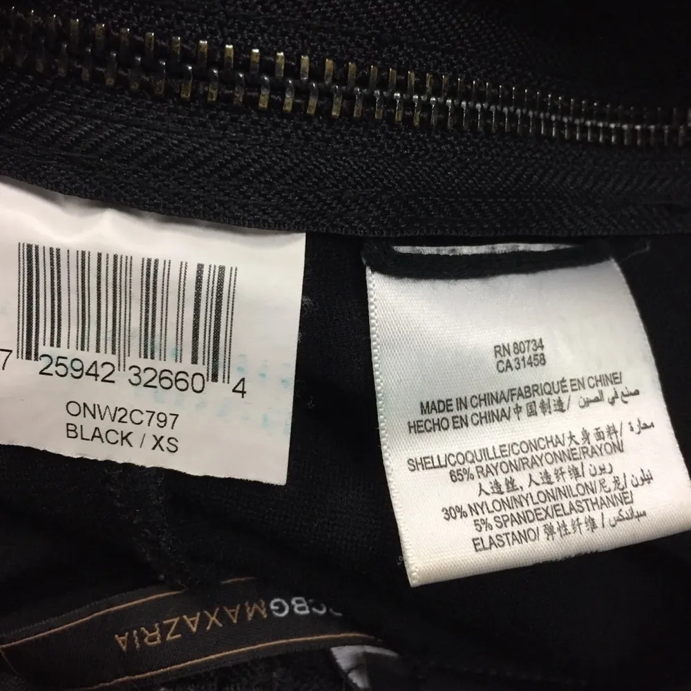 BCBGMaxAzria Side Zipper Pull On‎ Cropped Legging Black Stretchy Casual - Image 7