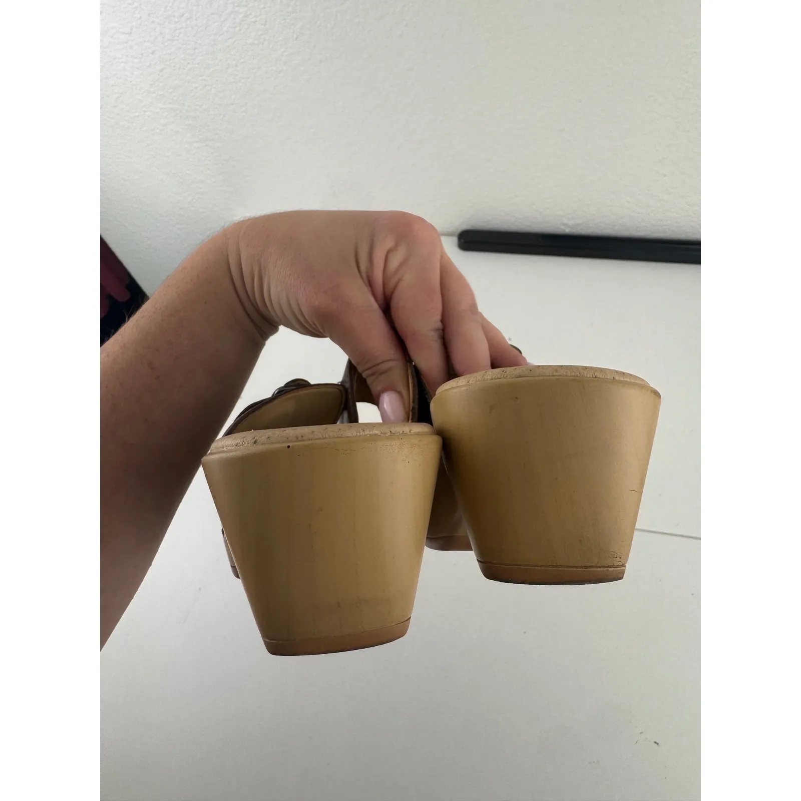 Dansko Women Brown Leather Wedge Sandals Buckle‎ Ankle Strap Comfort Size 36 5.5 - Image 4