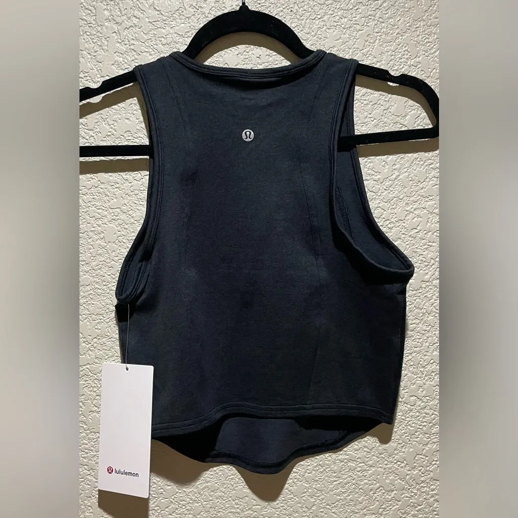 NWT Lululemon Suede SET Tank Top & Leggings Heather Black Size 6 Retails $158 - Image 11