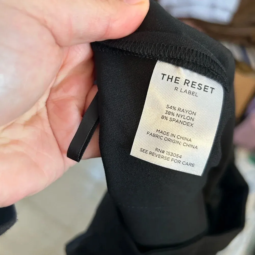 THE RESET R LABEL SKINNY STRETCH PANTS Black Size XL - Image 7