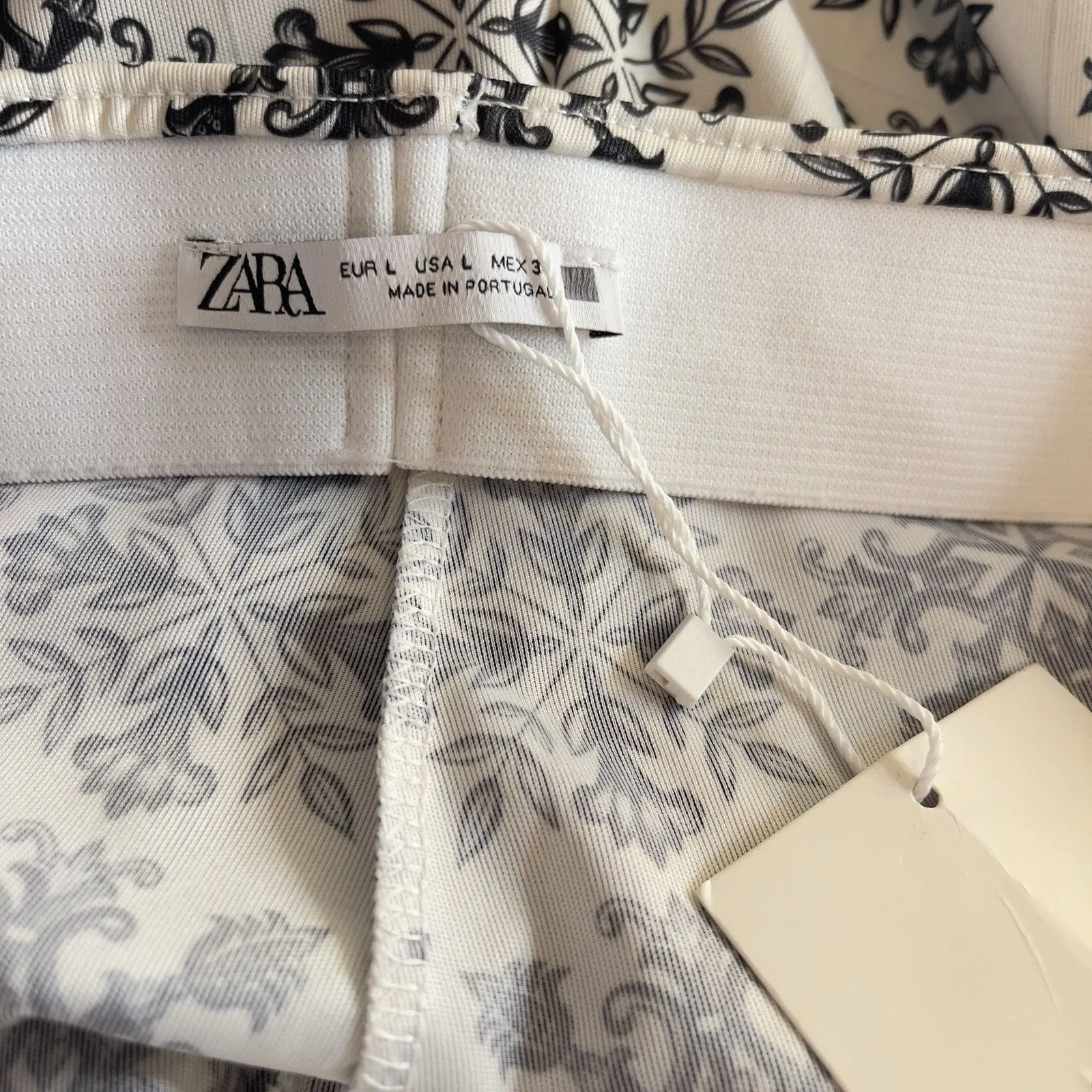 Zara Scarf Print Flowing Wide Leg High Waist Palazzo Trousers NWT Large - Image 5