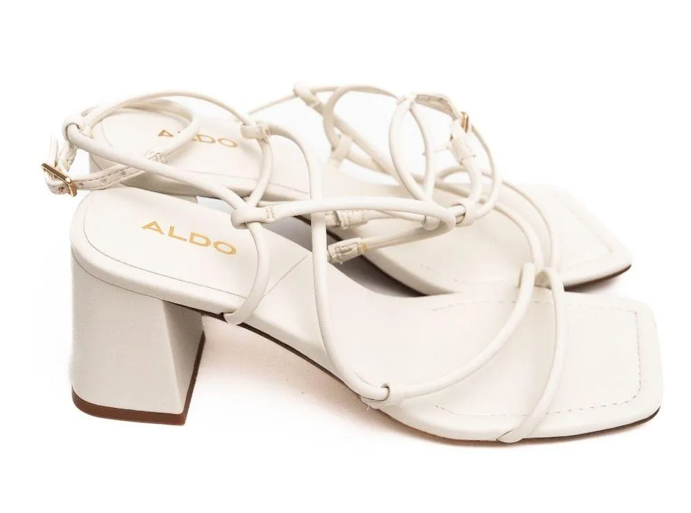 Aldo - Off White Harmonni block heel strappy sandals - Image 2