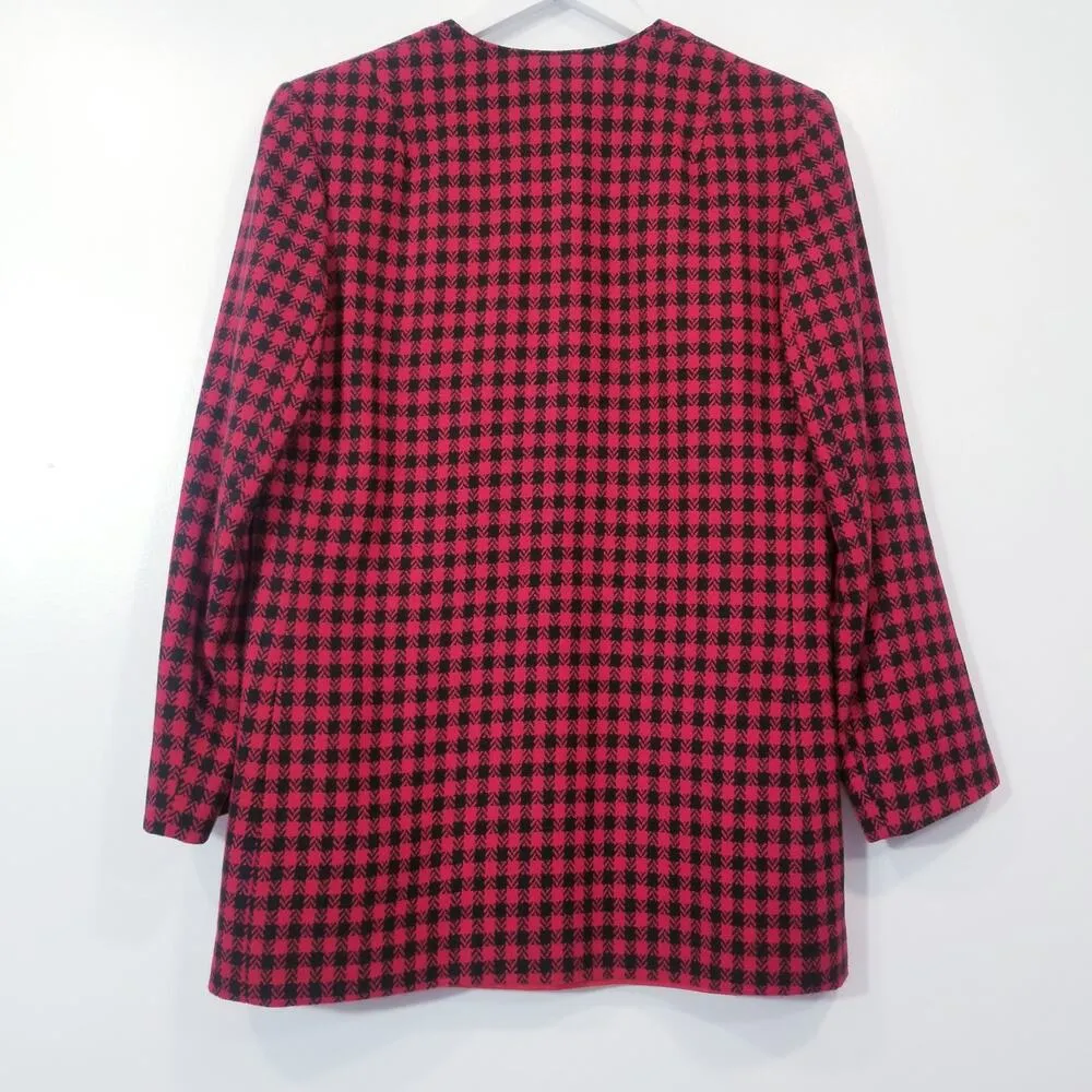 Pendleton 100% Virgin Wool Plaid Blazer with Pockets - Image 3