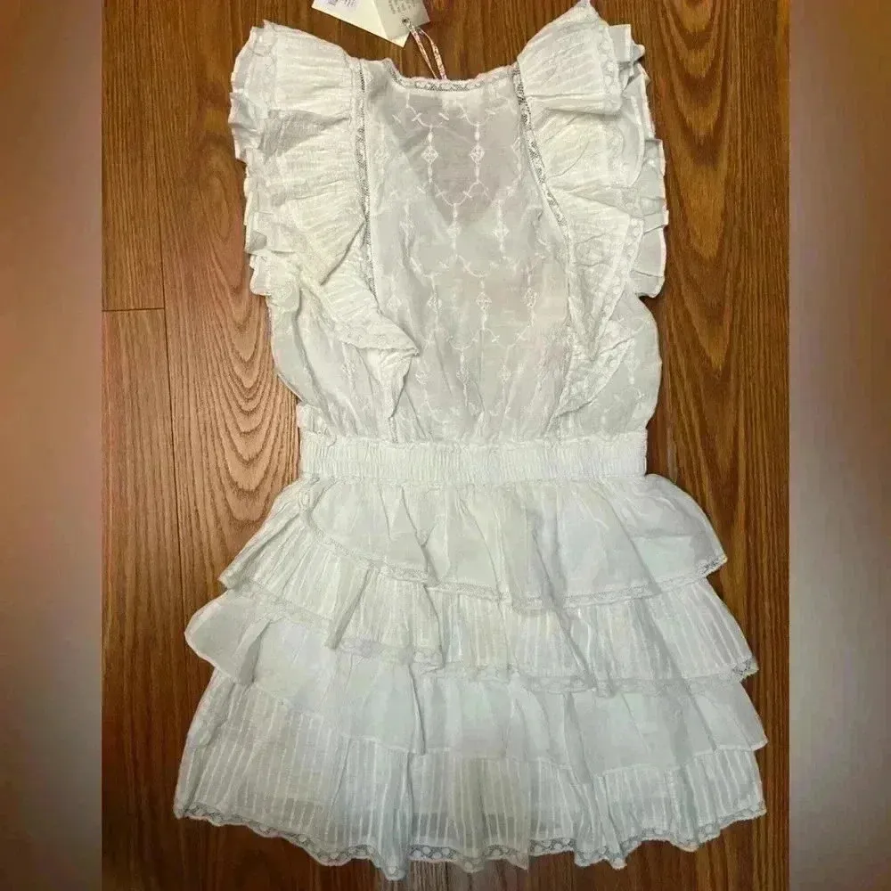 NWT LoveShackFancy CORELLI Mini WHITE Perfect Graduation or Bridal Dress M - Image 7