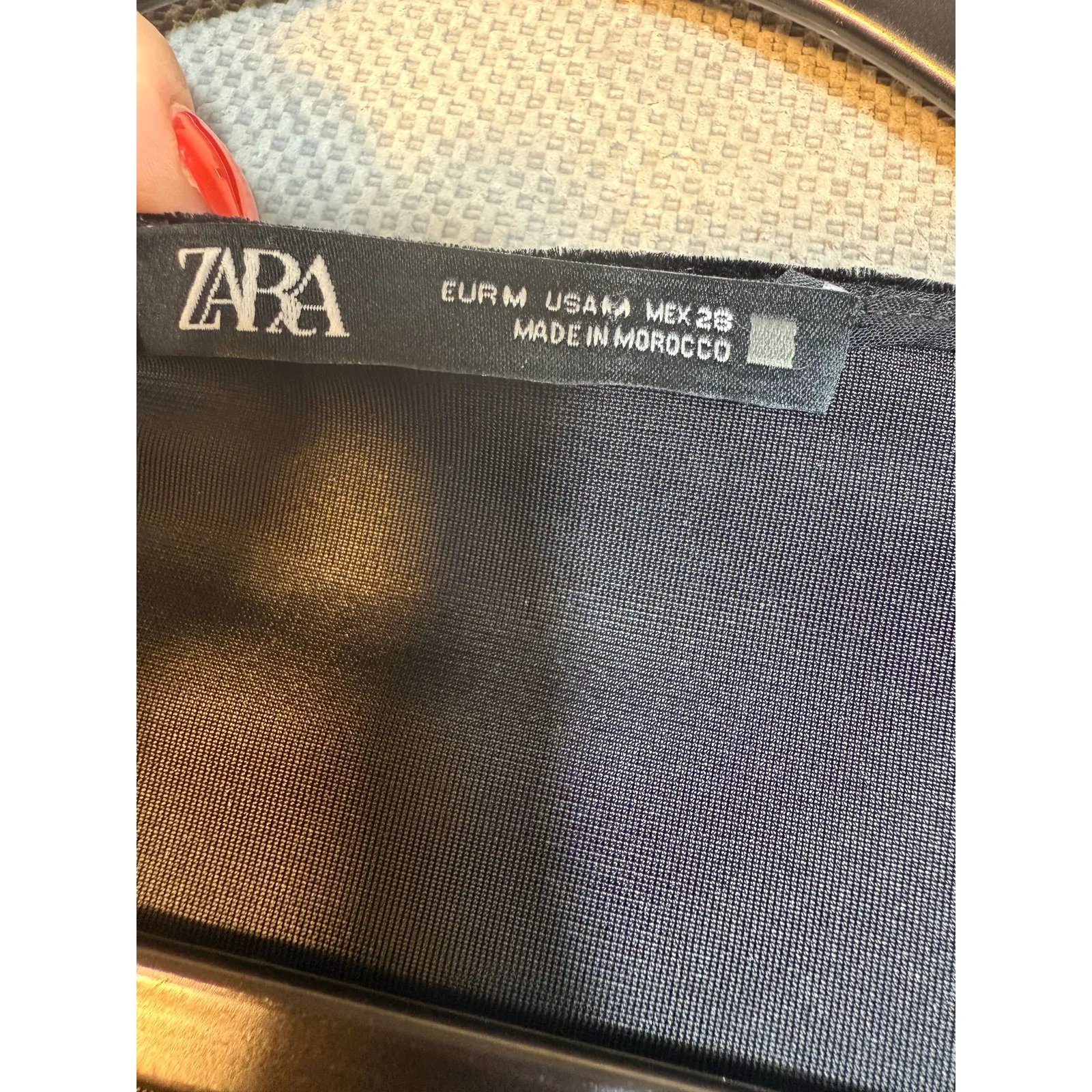 ZARA Velvet Floral Long Sleeve Dress Size M | Boho Dark Romance - Image 4