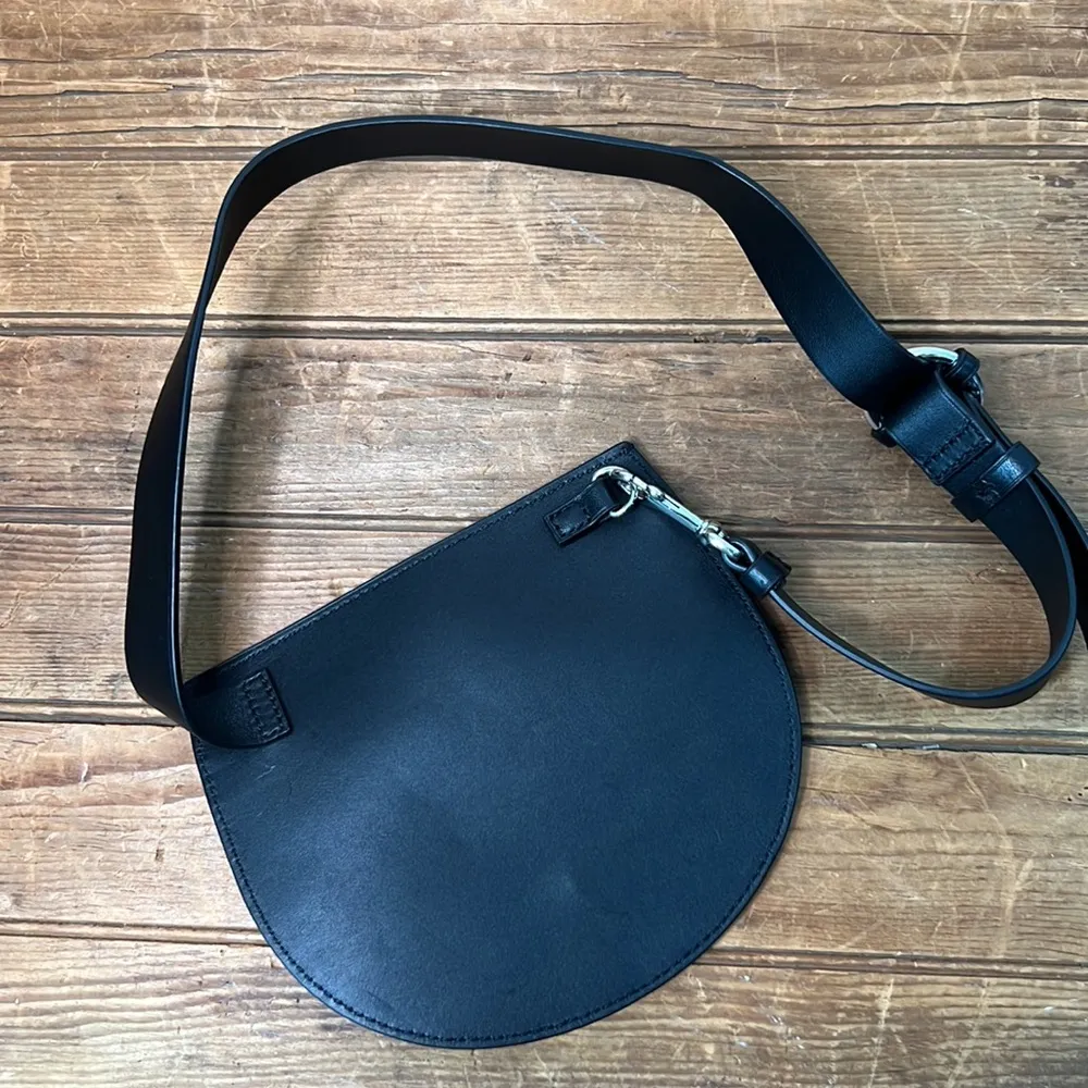 Women’s Theory leather denim waist bag - Image 2