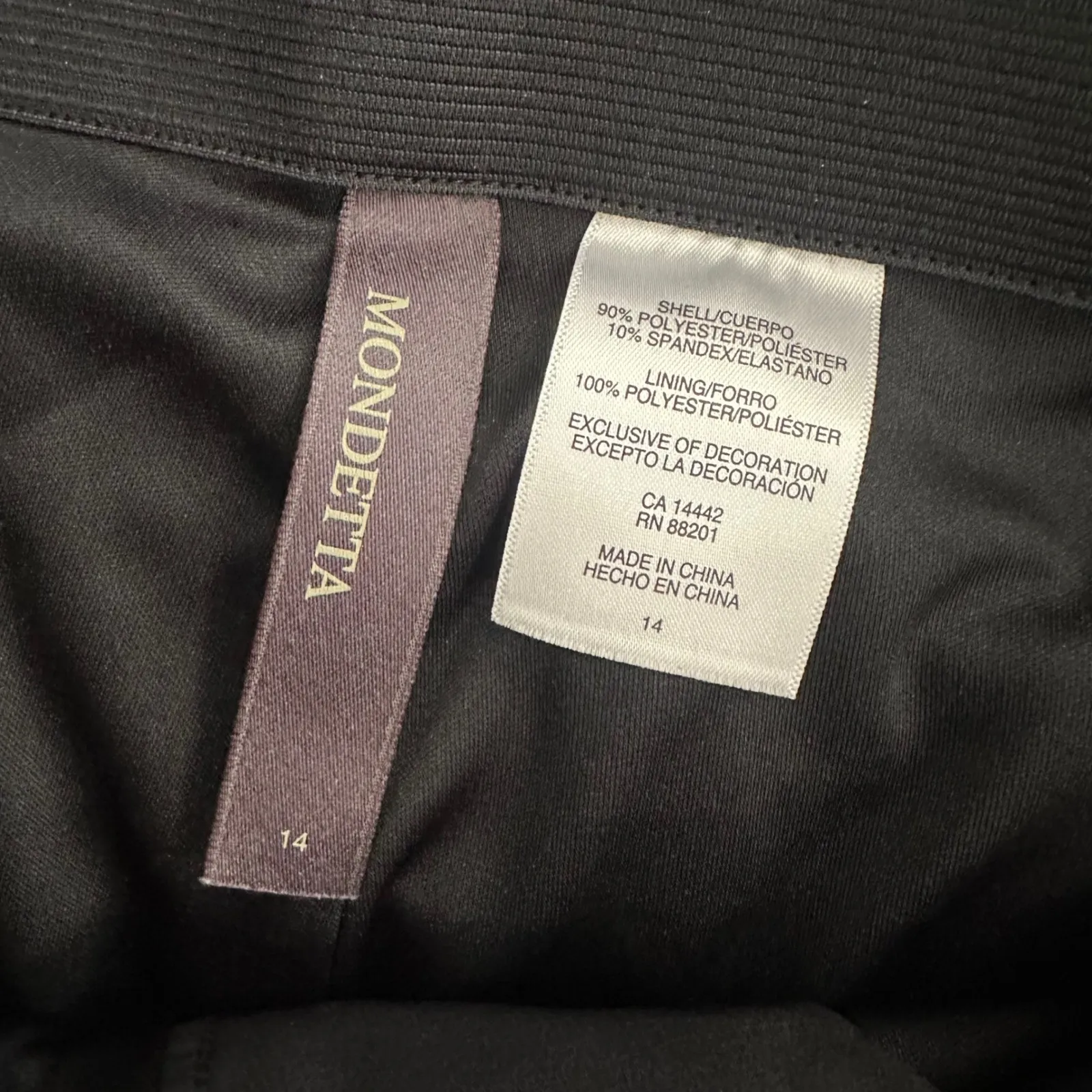 Mondetta Womens Black Hi Rise Lined Ankle Pants Size 14 Outdoors Gorpcore Comfy - Image 2