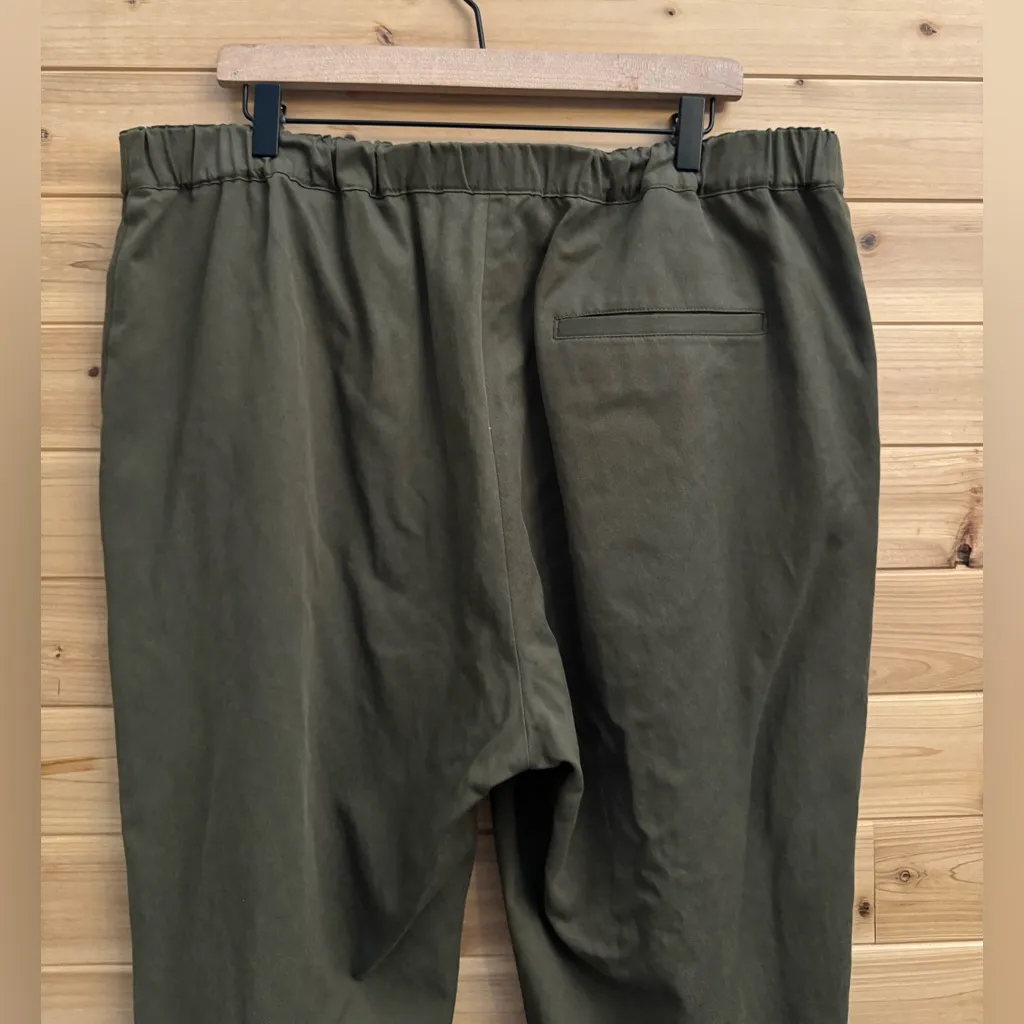 Banana Republic Size XL Olive Green High Rise Cropped All Day Slim Taper Pants - Image 7