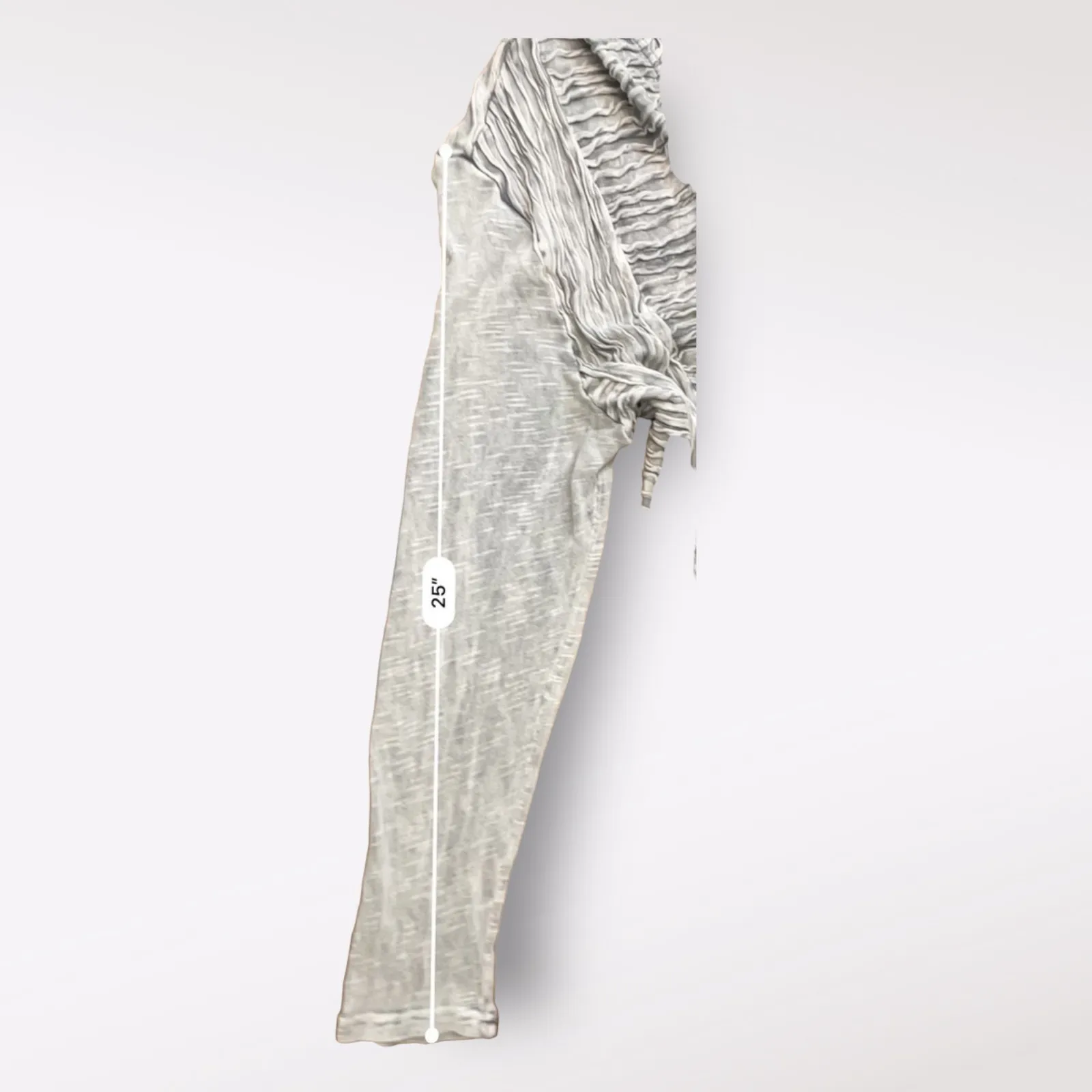 XCVI Gray Open Front Cardigan‎ Textured Pockets Long Sleeve Size L - Image 8