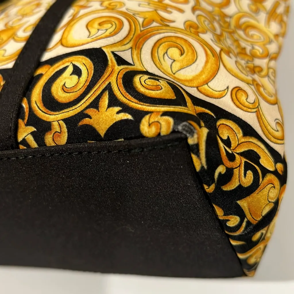 Versace Baroque Fabric Tote Bag EUC - Image 13