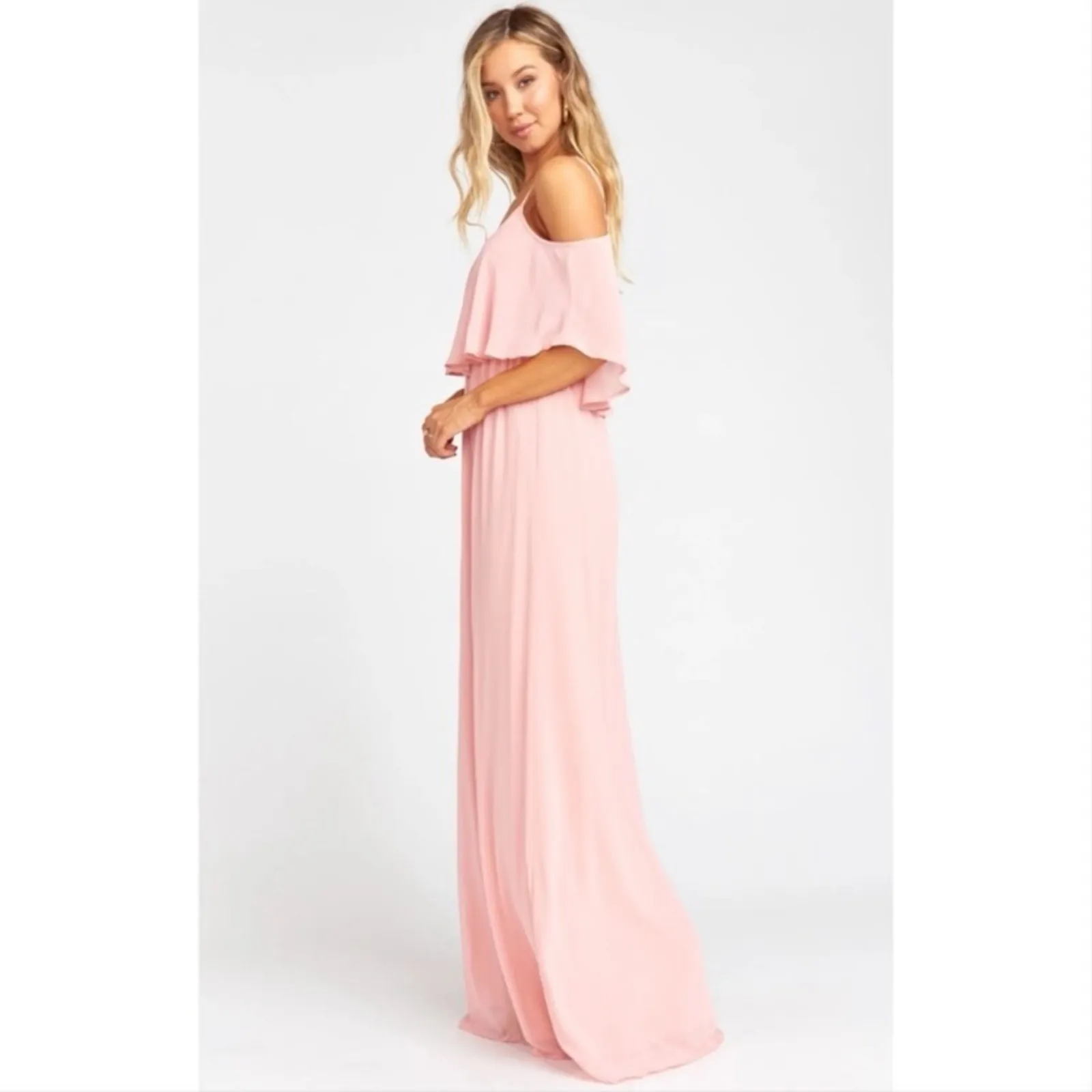 NWT Show Me Your Mumu Caitlin rosebud pink maxi dress LARGE - Image 4