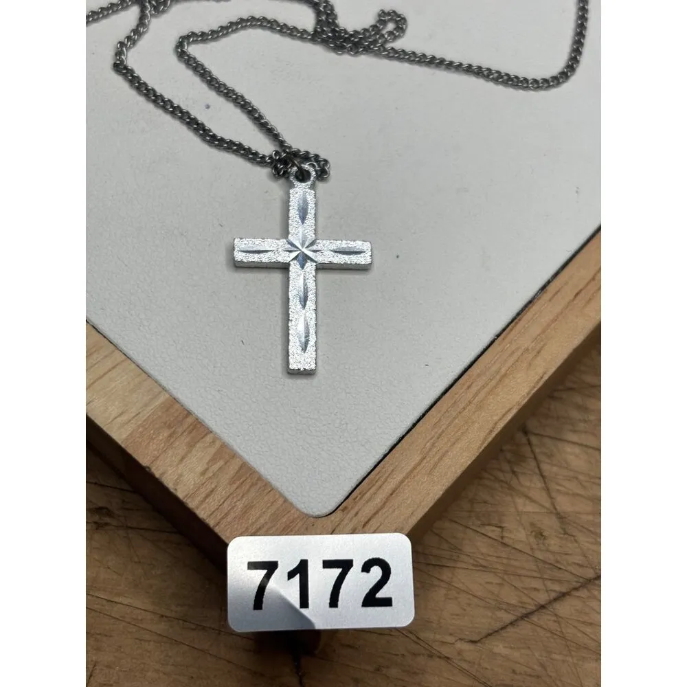 Sterling Silver Cross Necklace With Delicate Chain 18 Inch Length Timeless Relig - Image 5