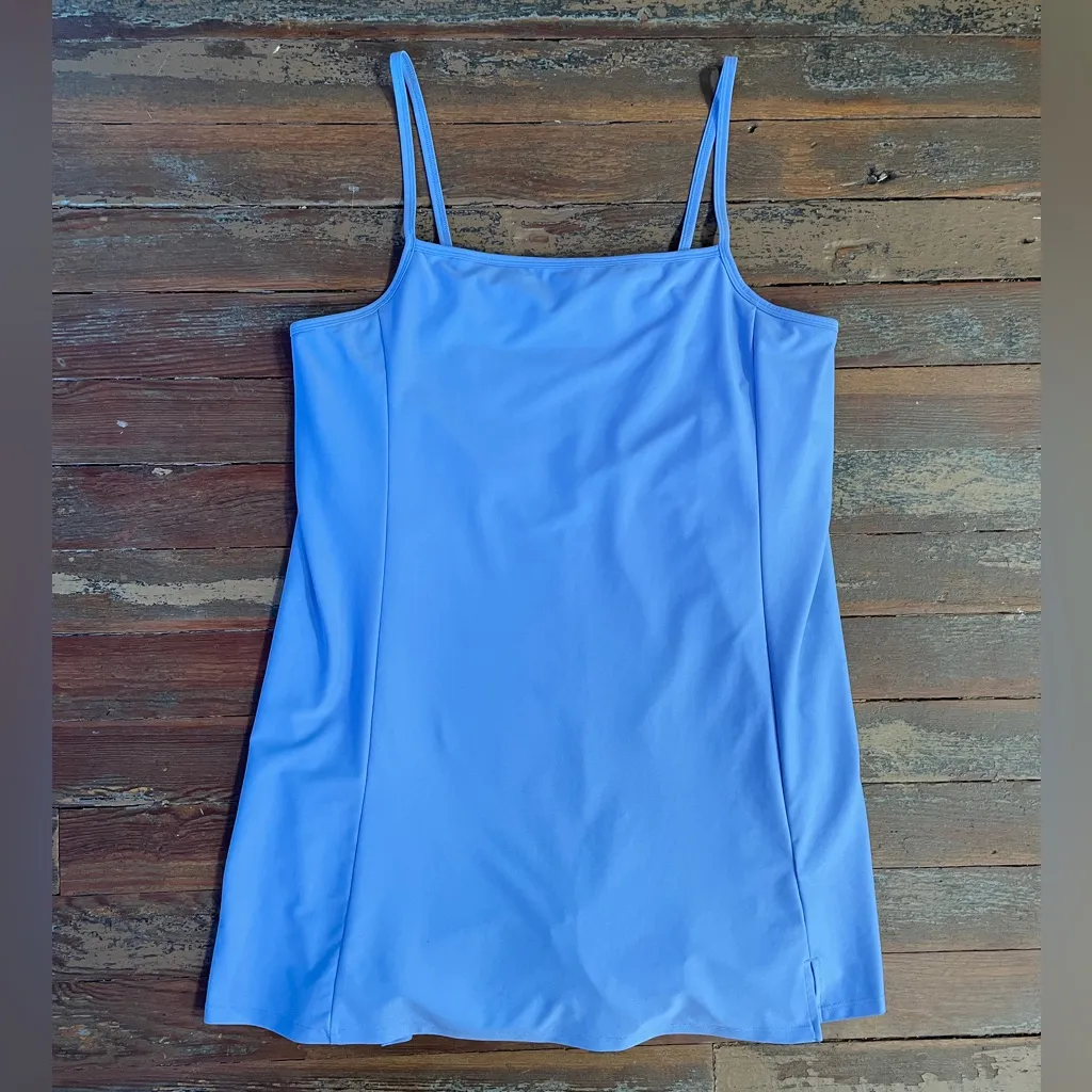 Old Navy Powersoft Cami Periwinkle Dress Shelf Bra & Shorts - Sz XXL 💚🎀 - Image 7