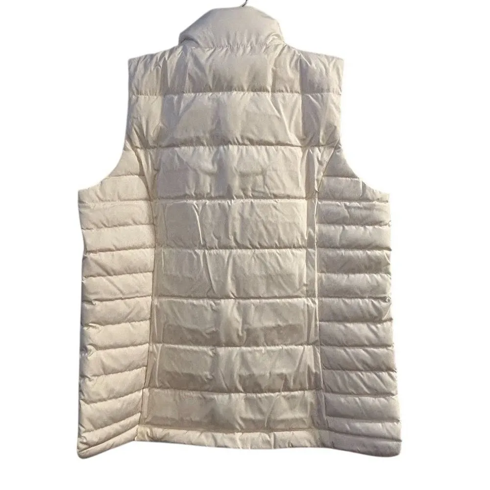 Lands' End Women's Ivory Down Puffer Vest Winter Casual M - Image 3