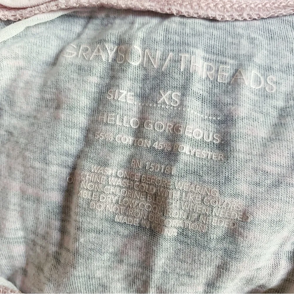 Grayson Threads Sheer Faded Pink "My dog is my Valentine" Burnout Graphic Tee XS - Image 2