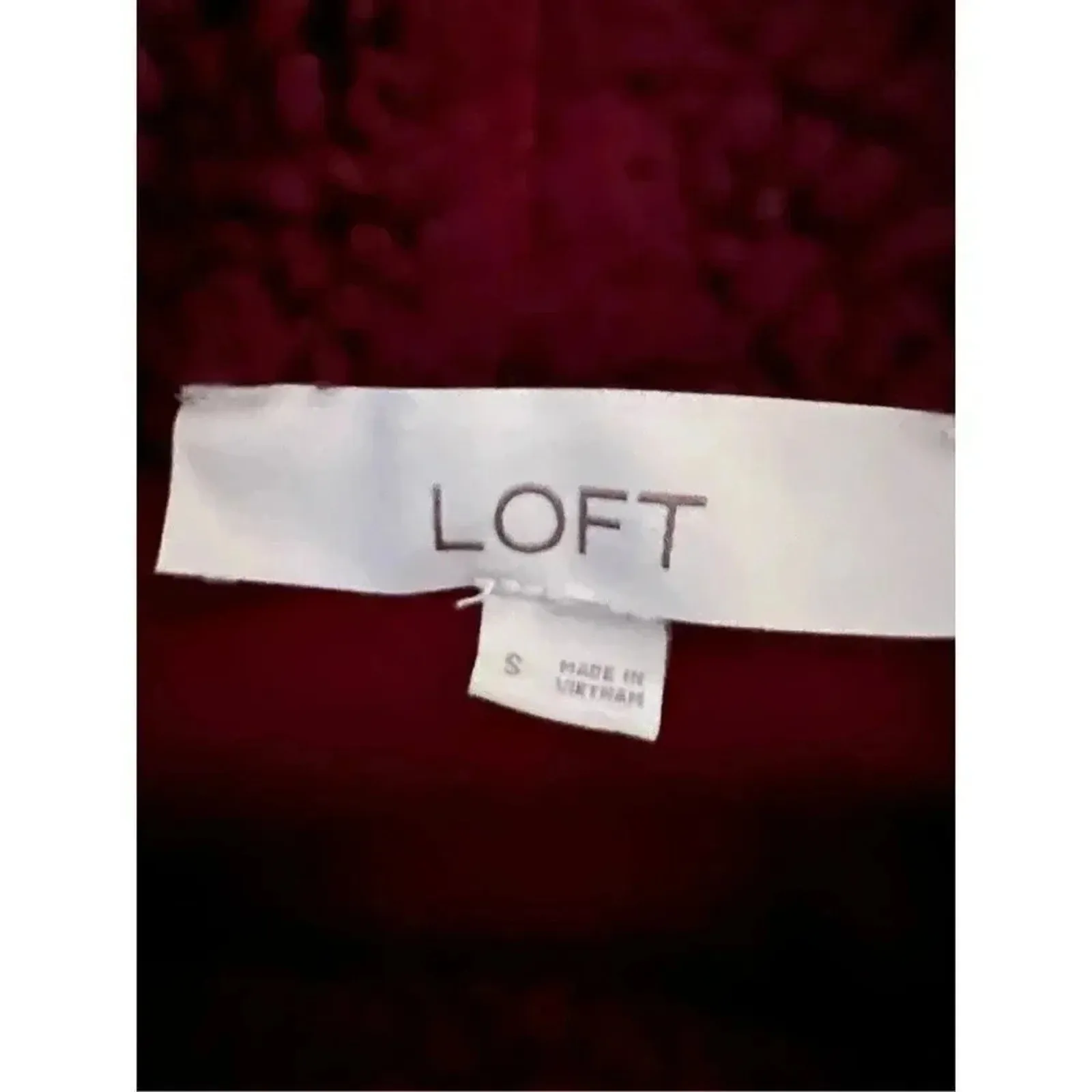 Loft maroon cowl neck  Sherpa fleece  sweater Size Small - Image 4
