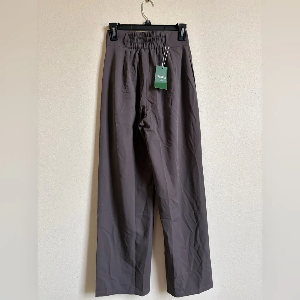 Halara Flex High Waisted Zipper Pocket Shirred Straight Leg Work Pants | XS - Image 3