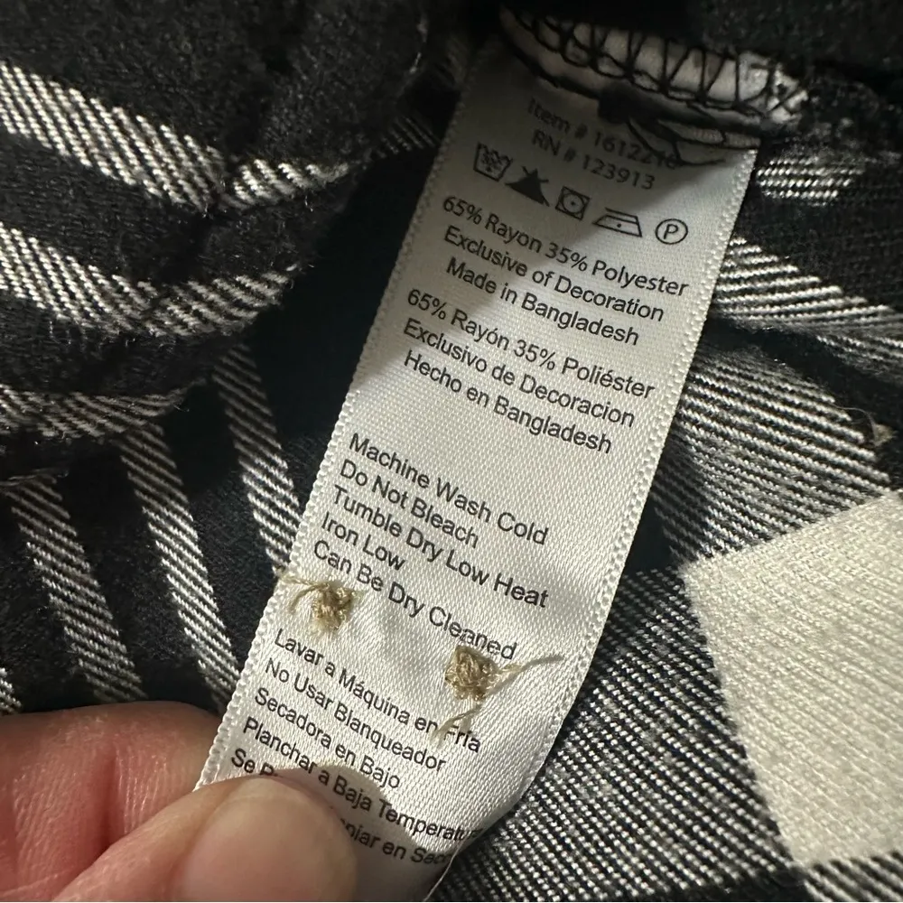 Jachs Black and White Plaid Button Down Shirt - Image 4