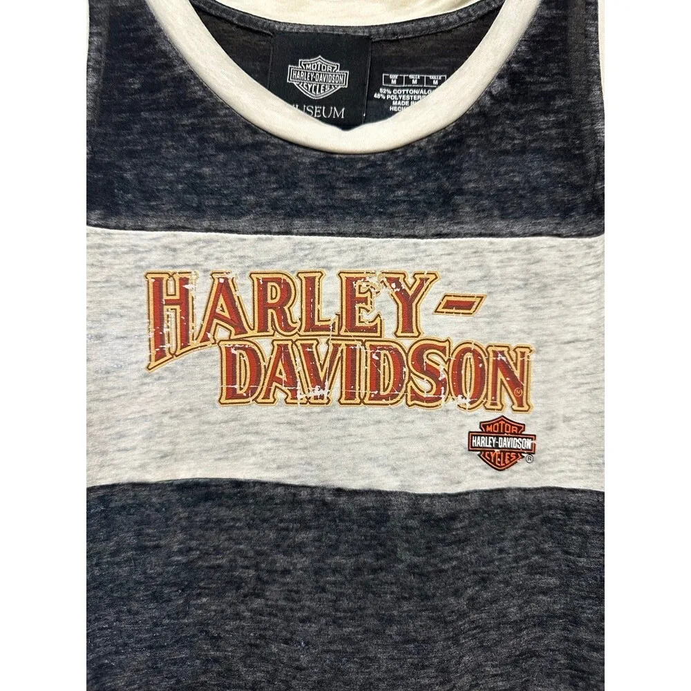 Harley Davidson Museum Burnout Tank Black Orange (340) - Image 2