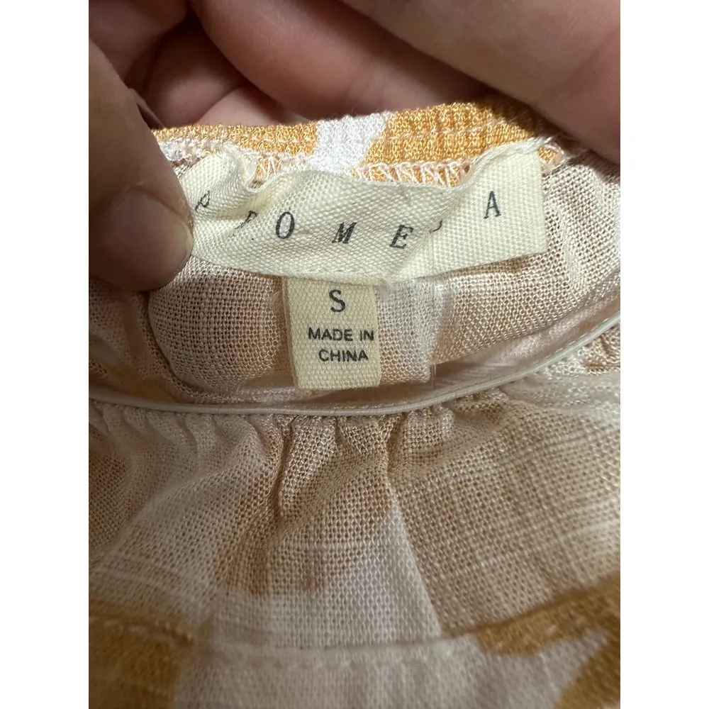 Promenade Ray Of Sun Cropped Top Size Small NWT Orange Floral Shirt - Image 3