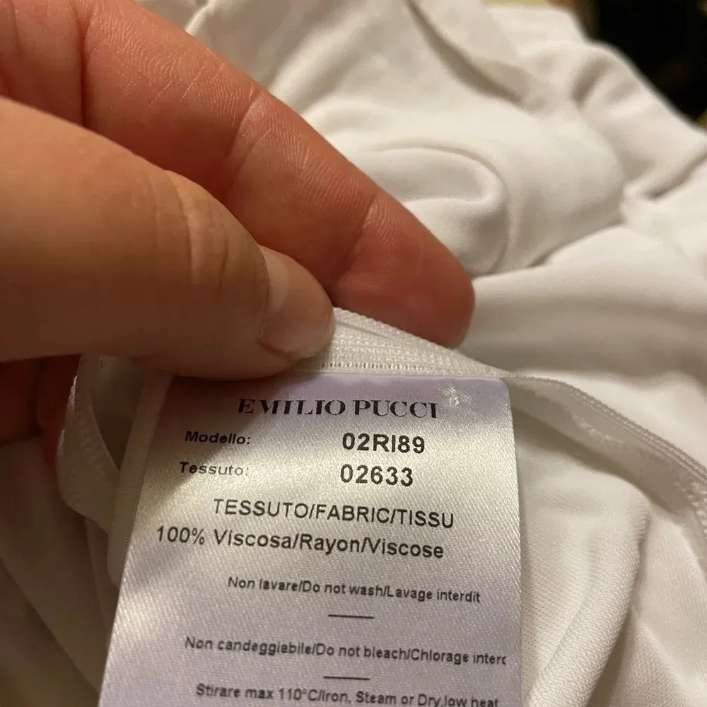 EMILIO PUCCI WHITE BEADED RUCHED DRESS - Image 6