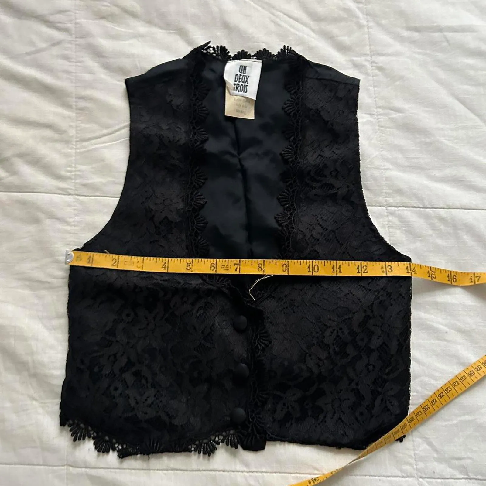 Vintage Black lace button - Image 8