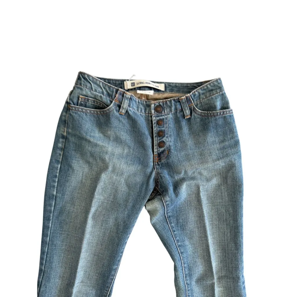Gap  Long and Lean Medium Wash Flare Leg Jeans Size 2 - Image 4