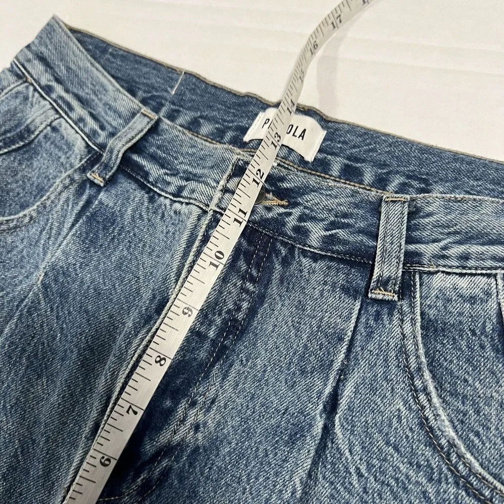 Pistola  Sz 28 Maddy Balloon Wide Leg Pleated Jeans in Culver Blue - Image 10