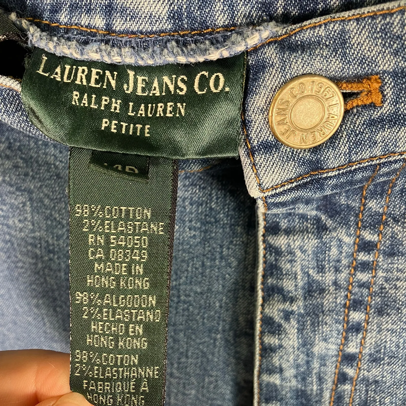 Vintage Lauren Ralph Lauren Petite Jeans Y2K‎ High Rise Tapered Mom Denim 14P - Image 11