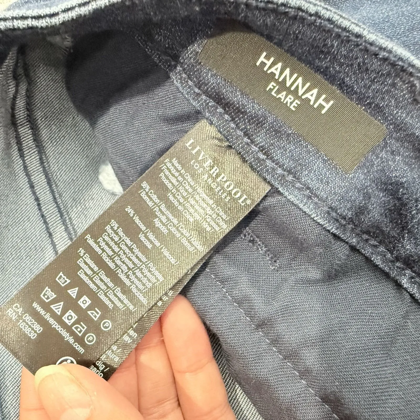 Liverpool Hannah Flare Jean Frayed Hem In‎ Mount Dora Blue Size 20W - Image 6