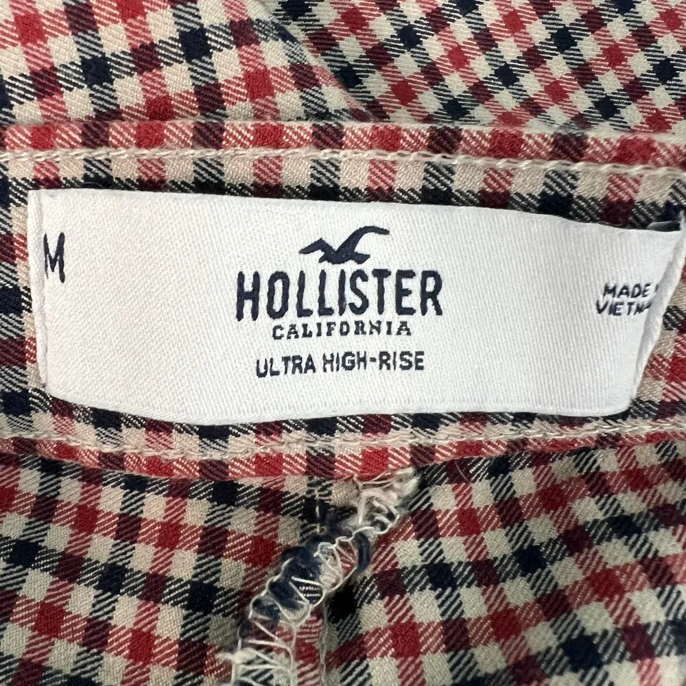 Hollister Gingham Ankle Pants Womens Medium Academia Office Career Workwear Chic - Image 2