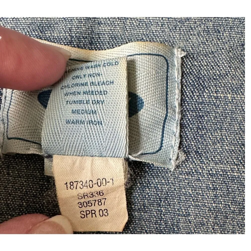 Vintage Y2K blue denim jacket Old Navy from spring 2003 size Small - Image 12