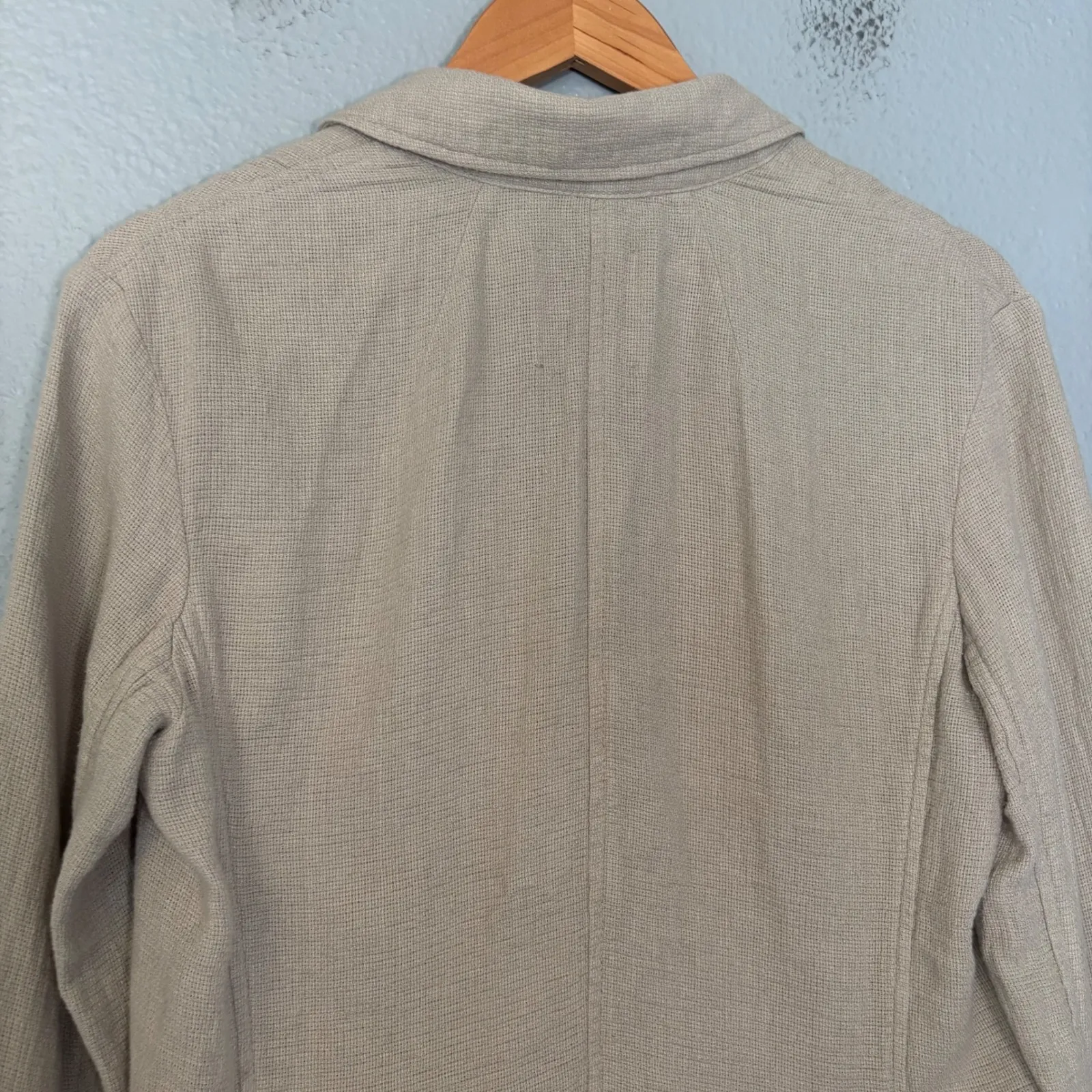 Madewell Women's Breezewoven Larsen Blazer Ashen Sage Size Small Linen Office‎ - Image 8