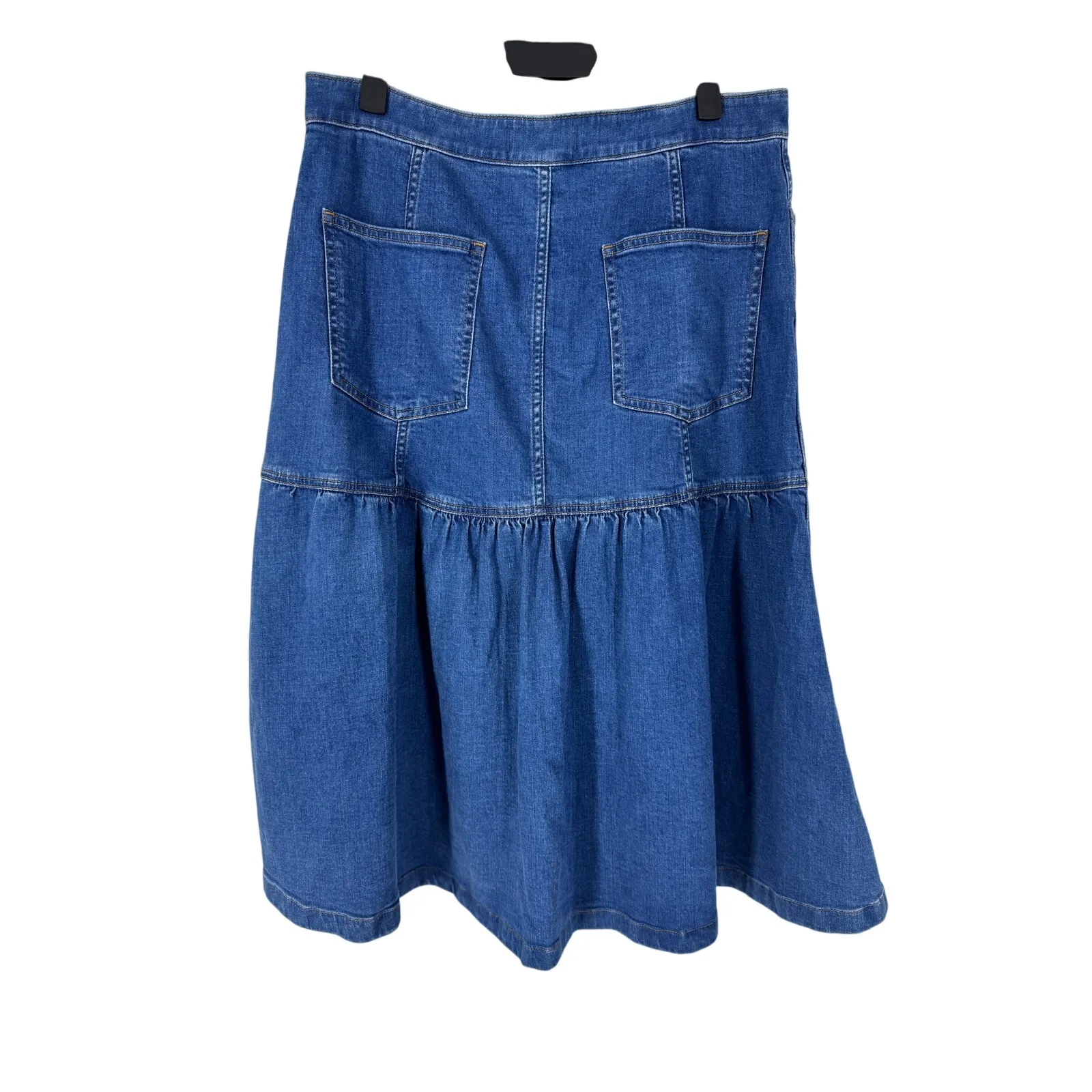 Madewell Denim Bayview Tiered Midi Skirt - Image 5