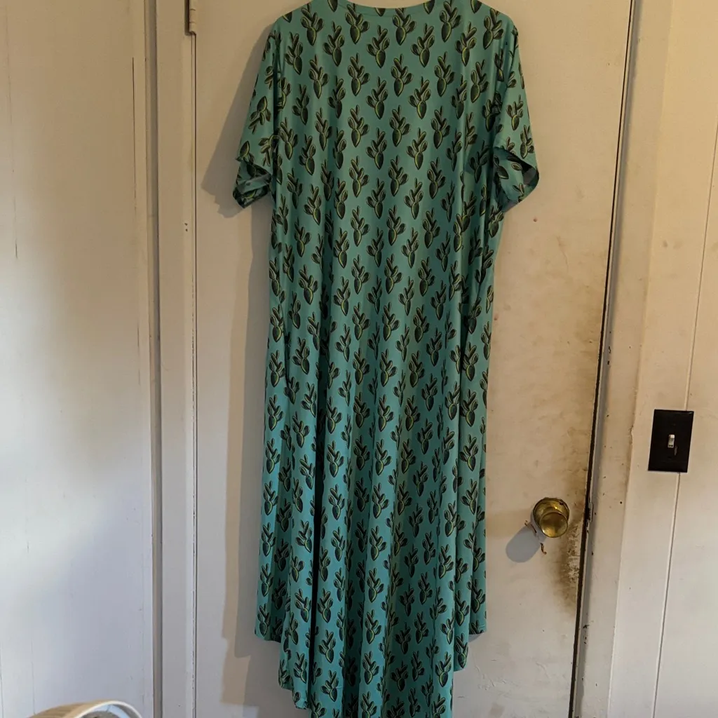 Crazy Train Aqua Cactus Print Tunic - Image 3