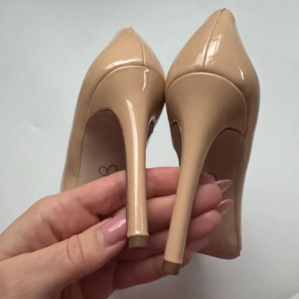 NEW Jessica Simpson Prizma D’Orsey Sand Dune Nude Patent Leather Pump Size 5.5 - Image 8