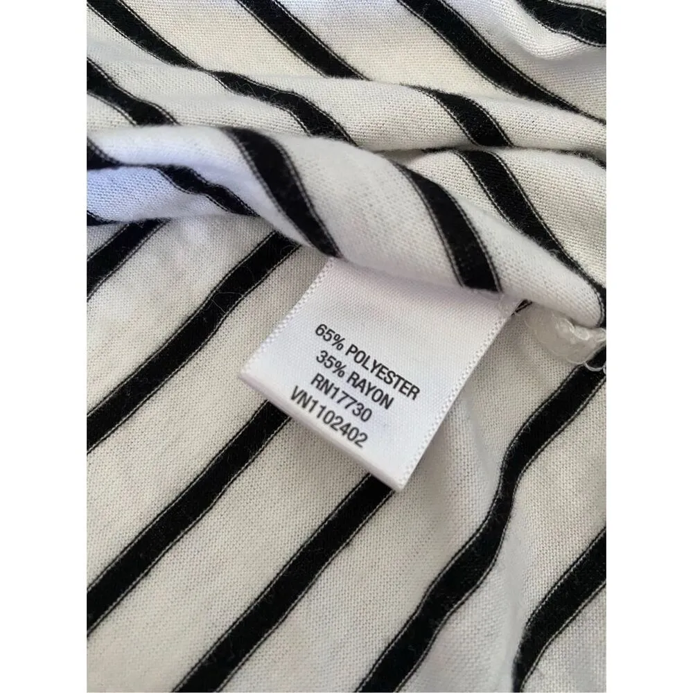 Striped Casual T Shirt School Preppy Semi Opaque Everyday Classic Workwear Work White - Image 6